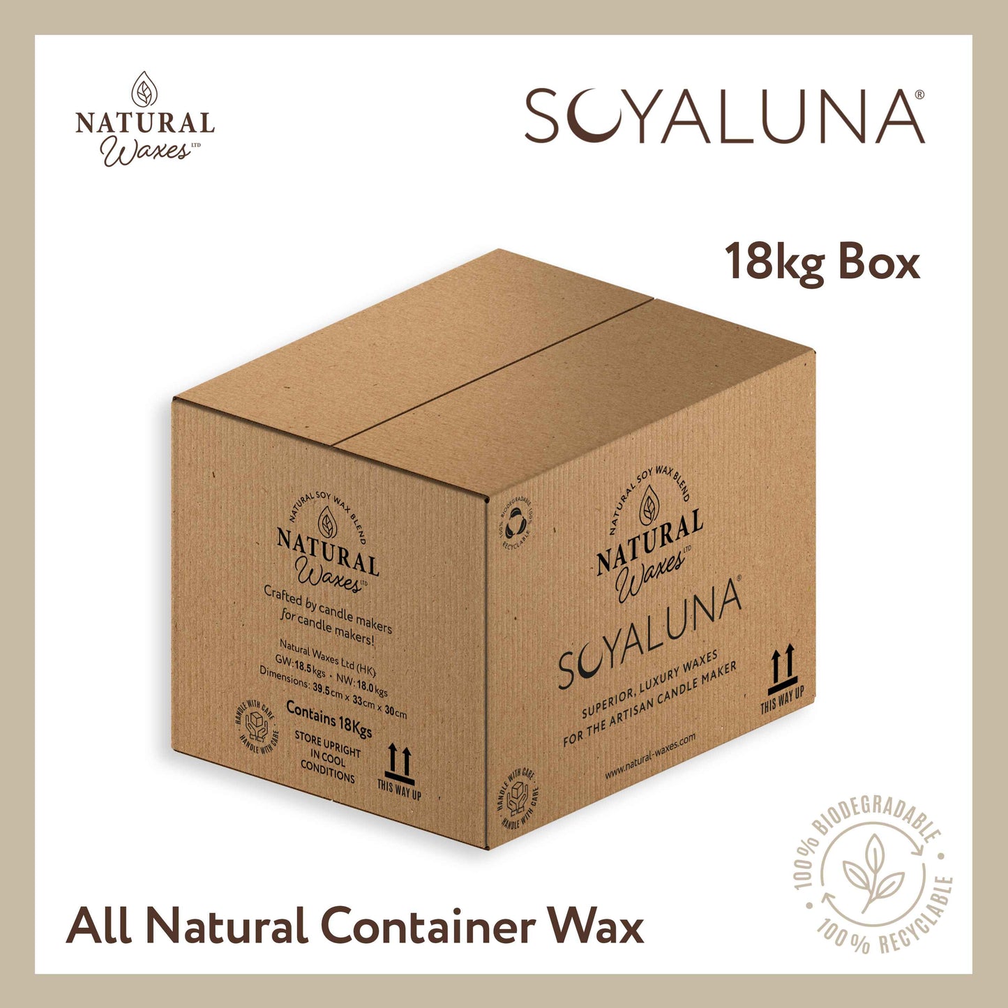 Soyaluna All Natural Container Wax - 18kg