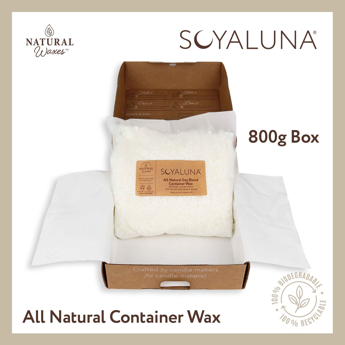 Soyaluna All Natural Container Wax - 800g